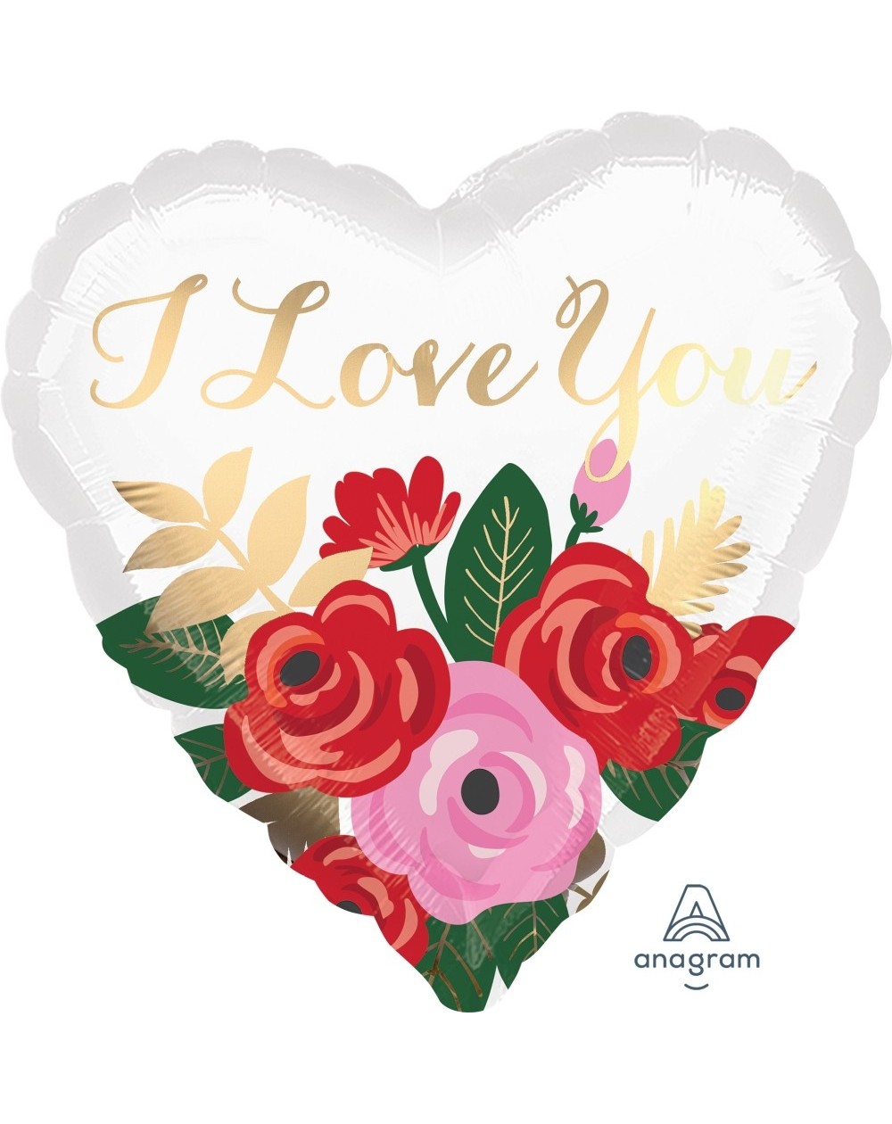 Geschenkballon I love You Rose 45cm