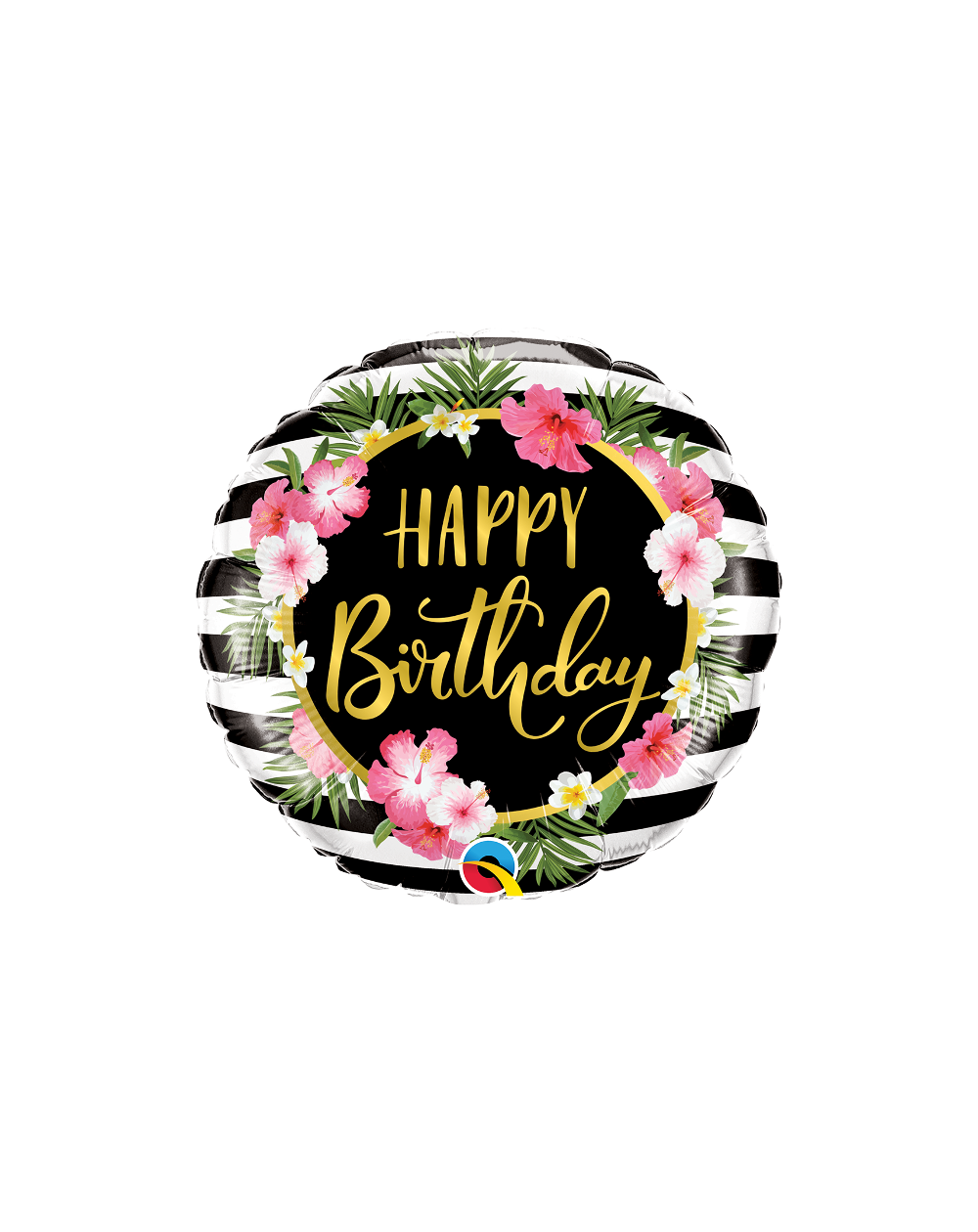 Geschenkballon Hibiscus Stripes 45cm
