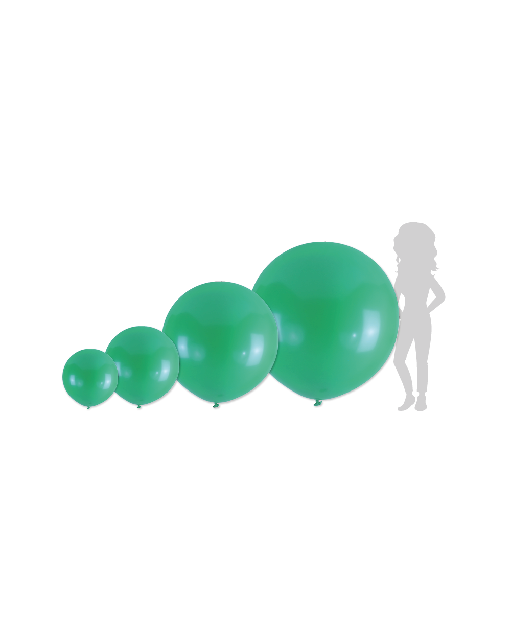 Riesenballone Dunkelgrün Ø55cm-Ø150cm