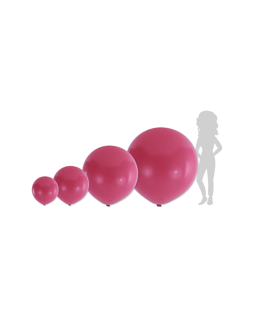 Riesenballone rosa Ø55cm-Ø150cm