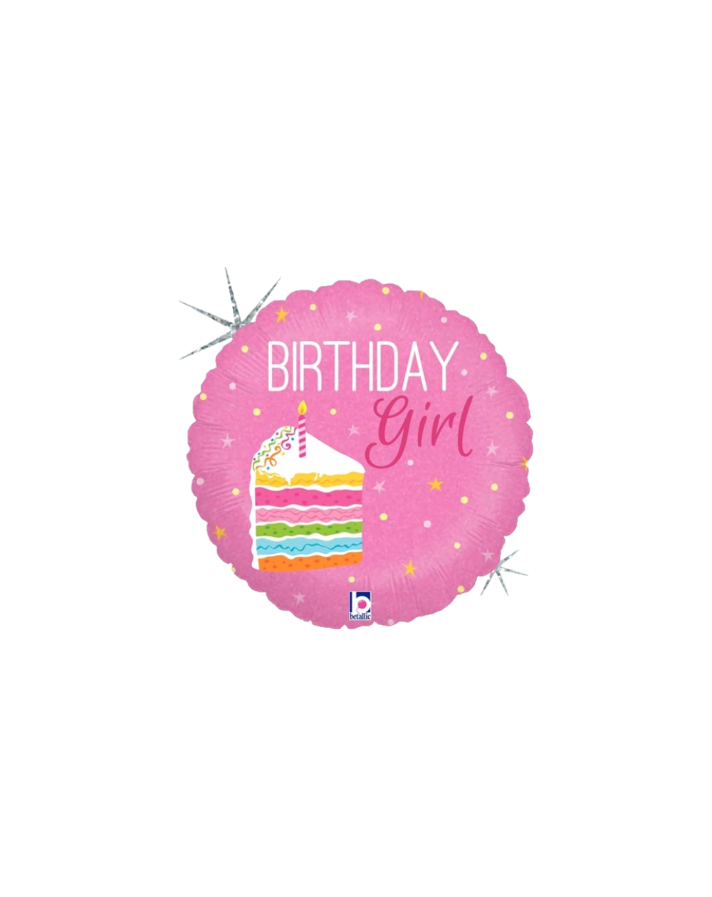 Geschenkballon Cake Girl Holographic 45cm