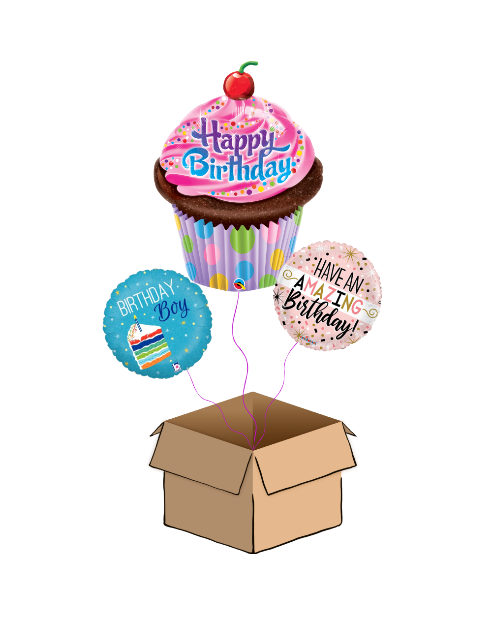 Ballon-Bouquet Amazing Cupcake Boy