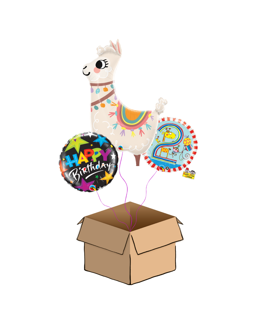 Ballon-Bouquet 2. Geburtstag Lama