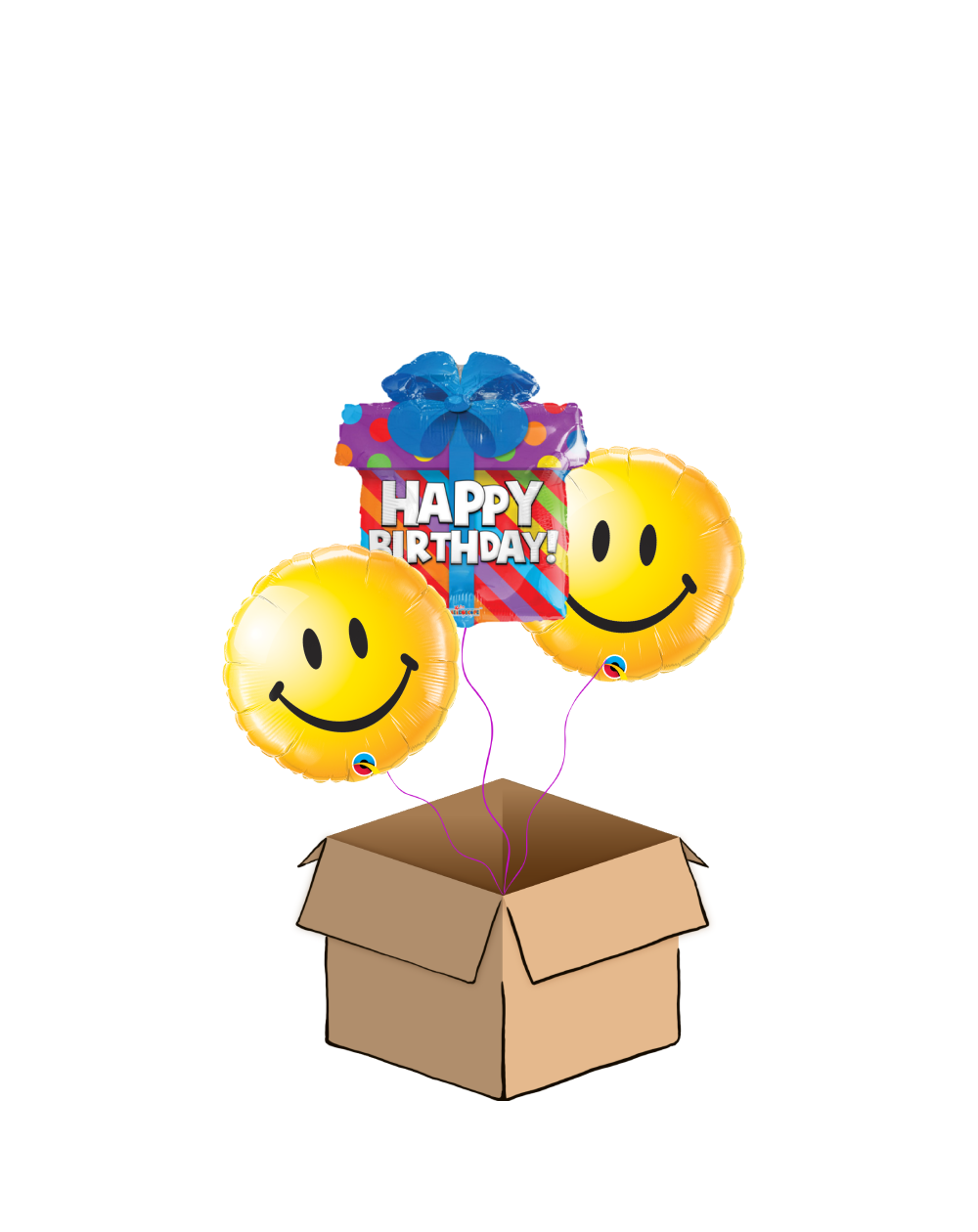 Ballon-Bouquet Smiley Geschenk