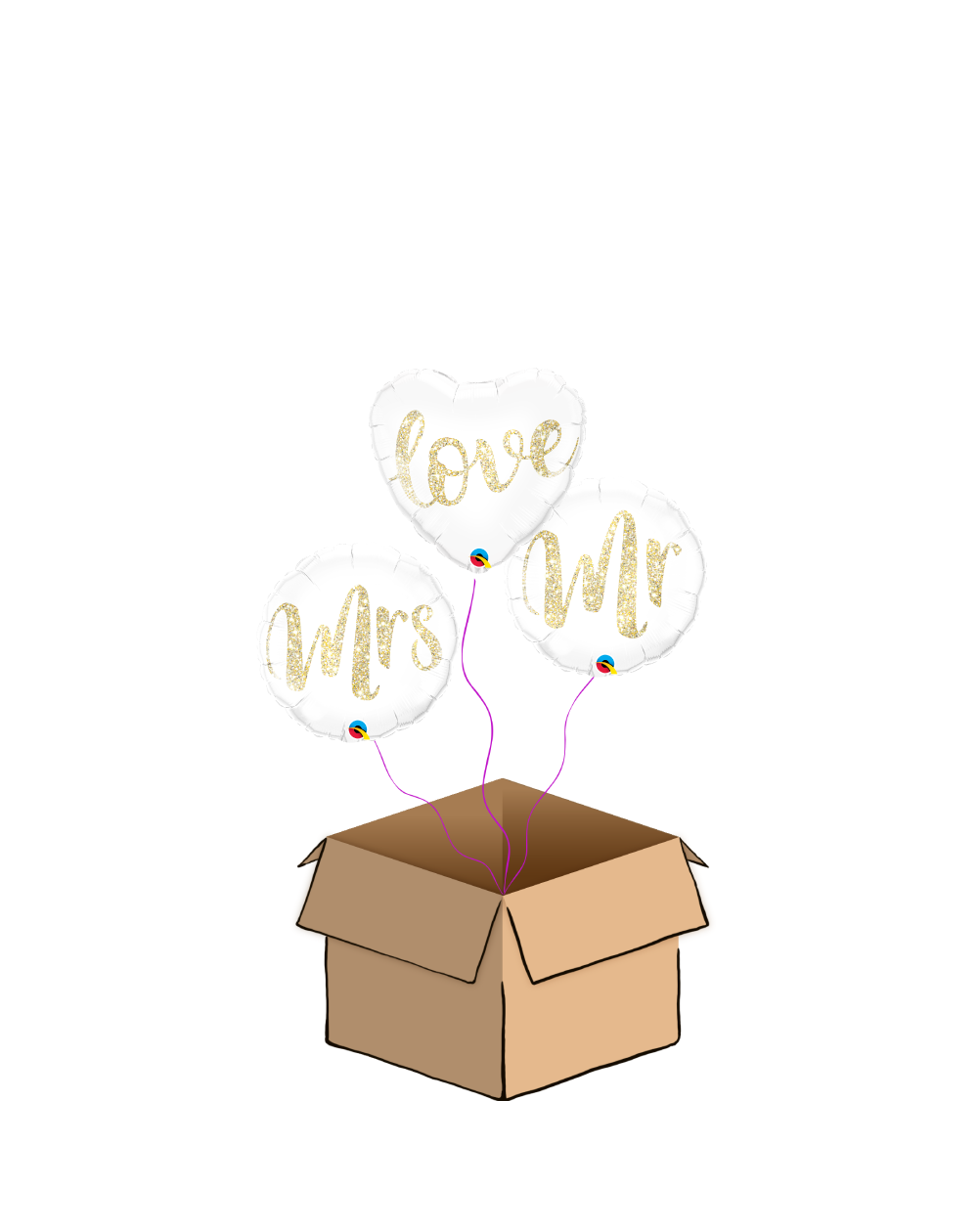Ballon-Bouquet Mr. & Mrs. Love