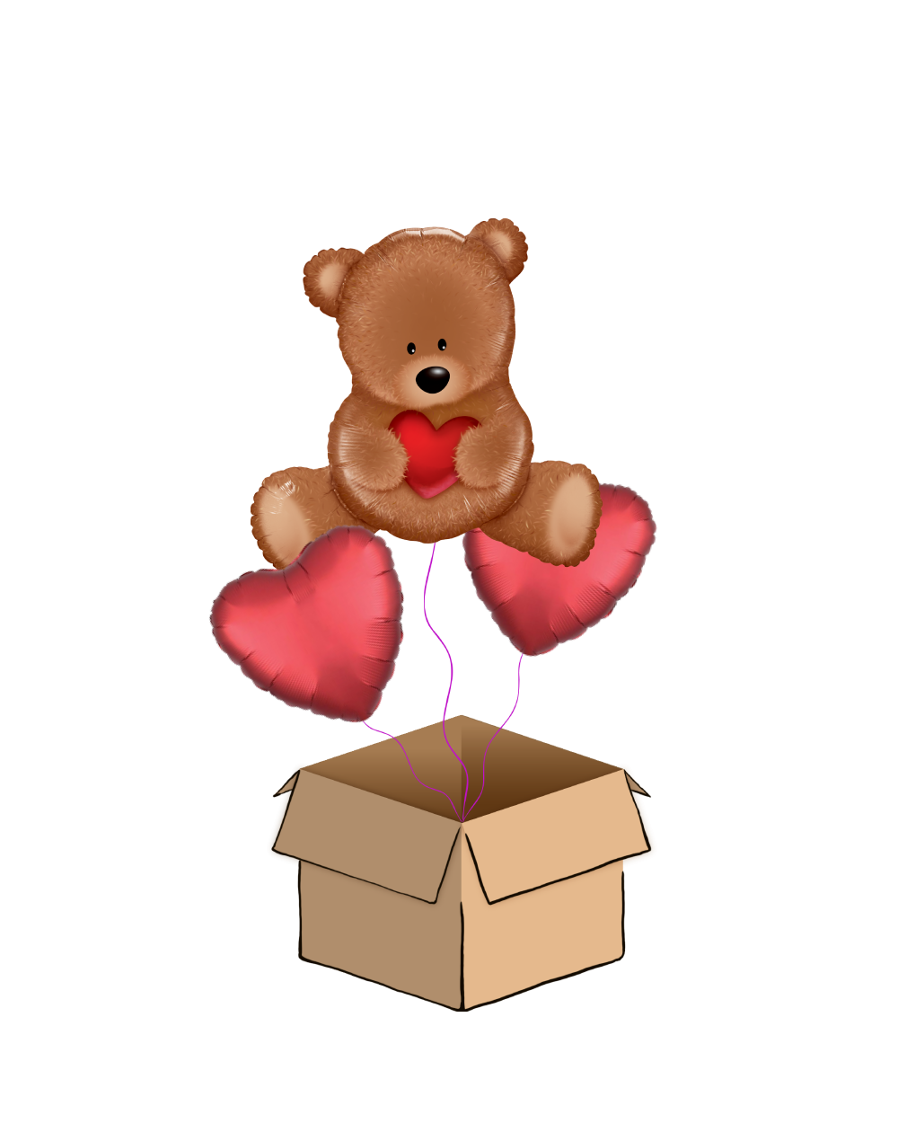 Ballon-Bouquet Teddy Love