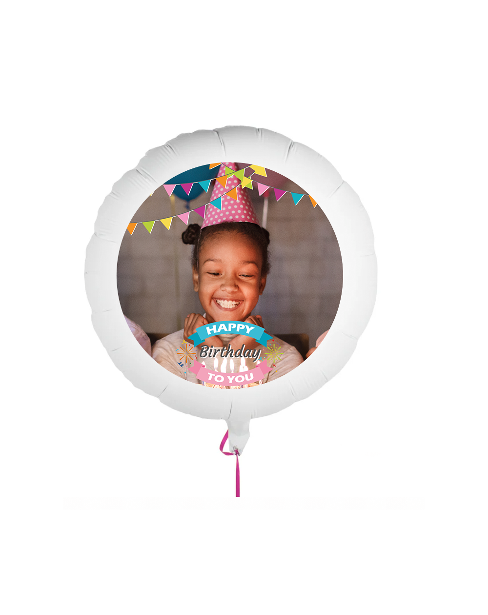 Fotoballon Birthday Wimpel 60cm