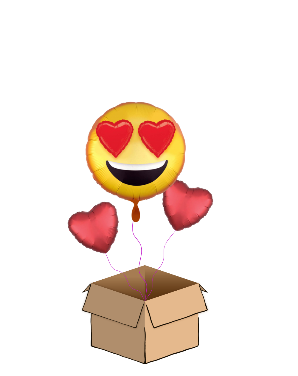 Ballon-Bouquet 3D-Smiley