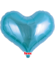 Geschenkballon Jelly Herz 63cm, hellblau