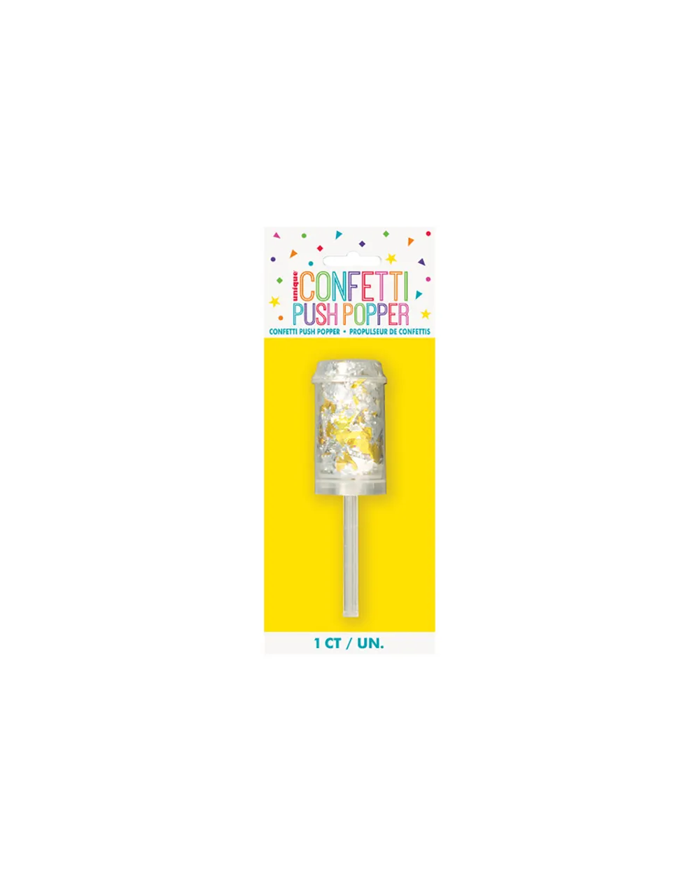 Konfetti Kanone Push-Pop Party Gold