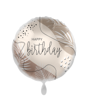 Geschenkballon natural color Birthday 45cm