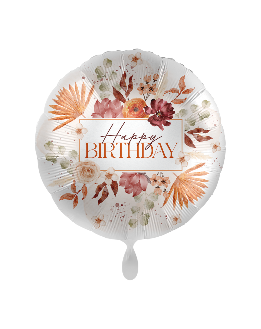 Geschenkballon Happy Birthday Flowers 45cm