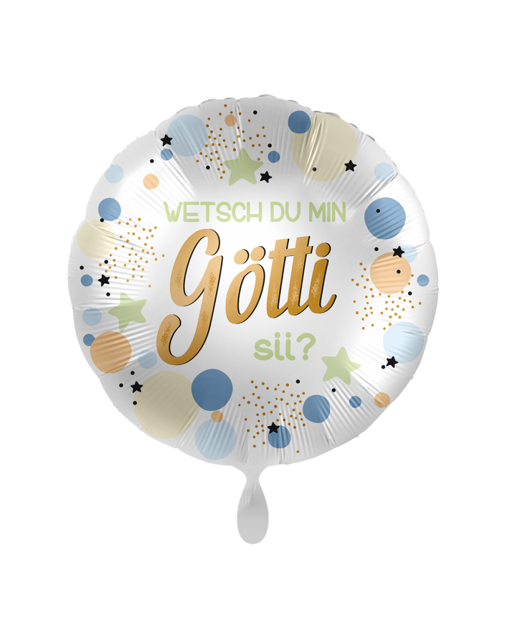 Geschenkballon Wetsch Du Min Götti Sii?  45cm