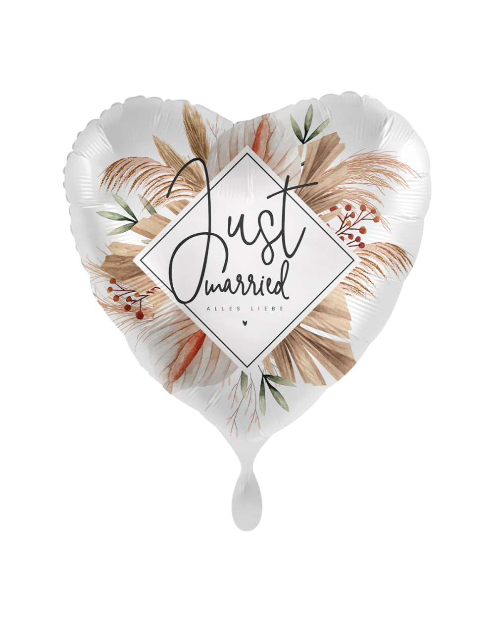 Geschenkballon Just Married Alles Liebe 45cm