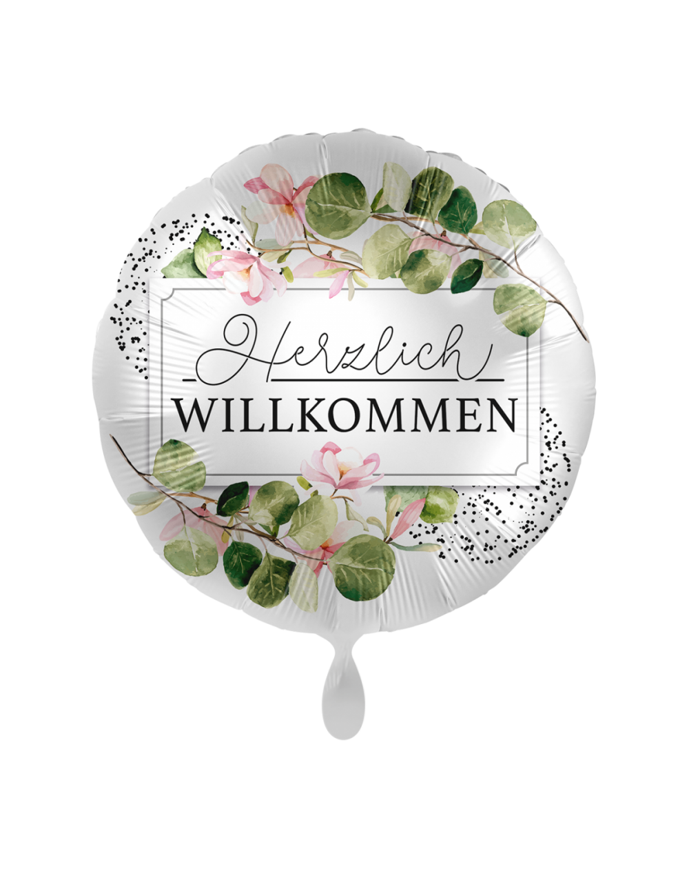Geschenkballon Herzlich Willkommen 45cm