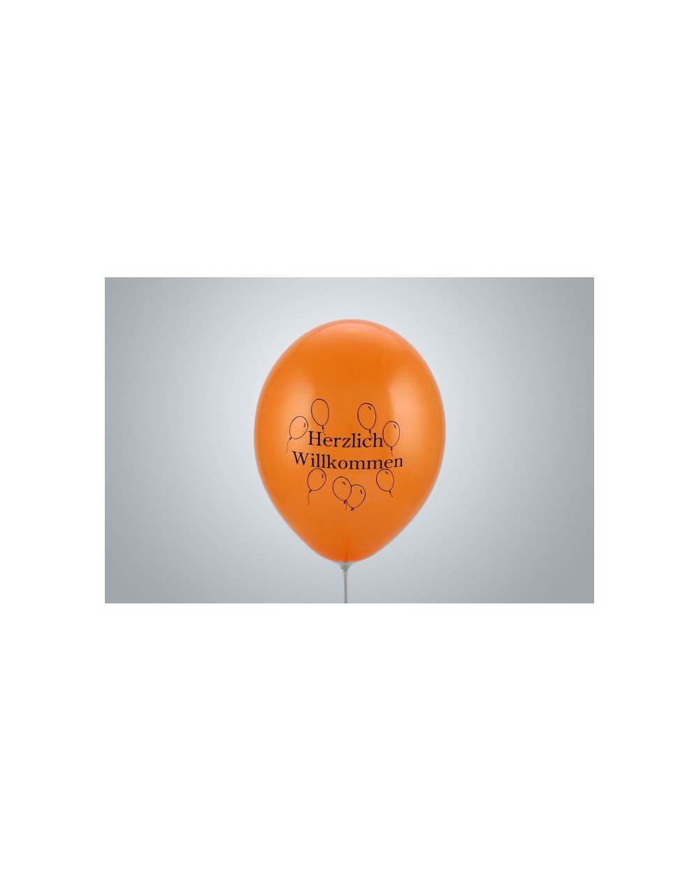 Ballone Herzlich Willkommen 33cm orange nicht gefüllt