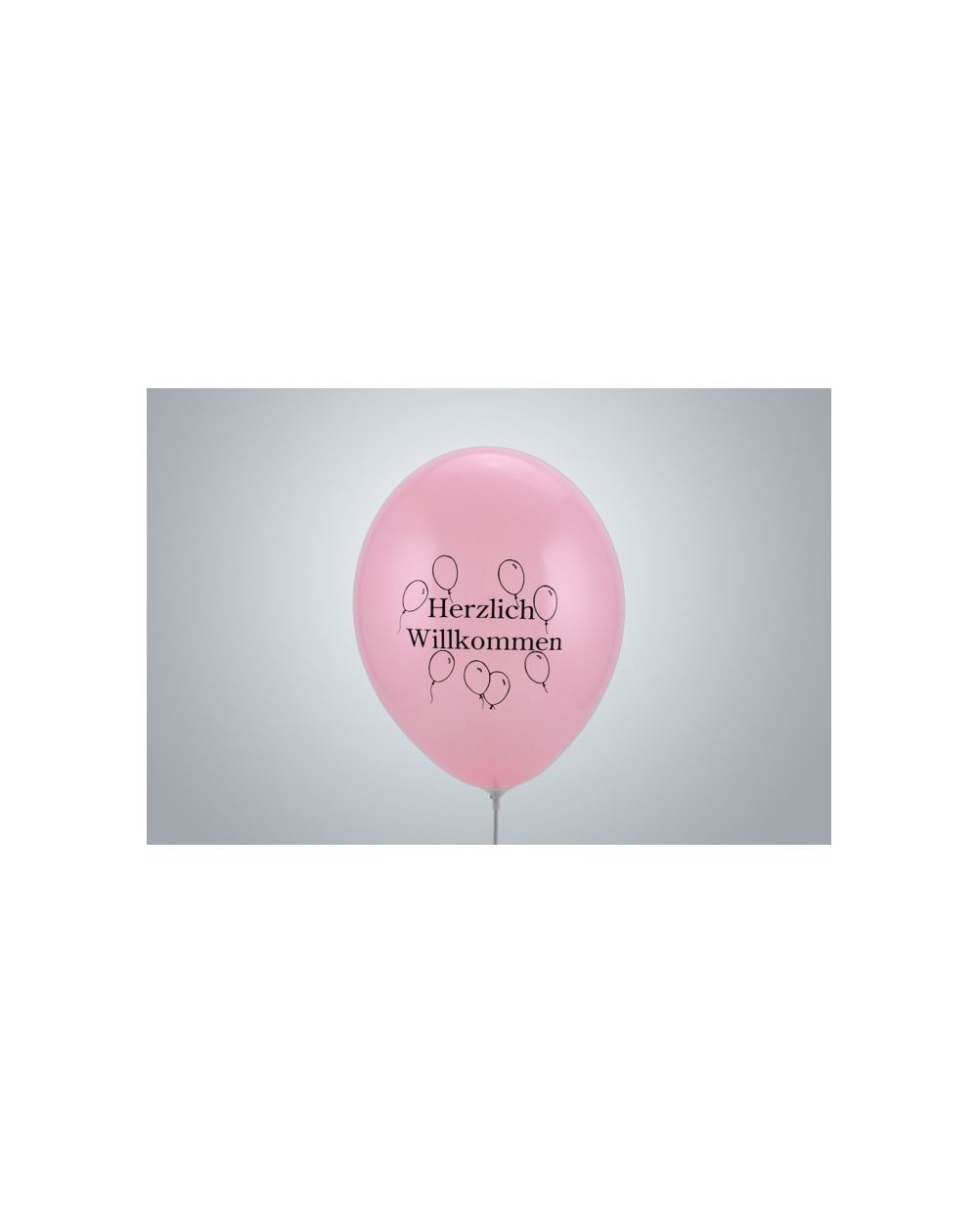 Ballone Herzlich Willkommen 33cm rosa nicht gefüllt