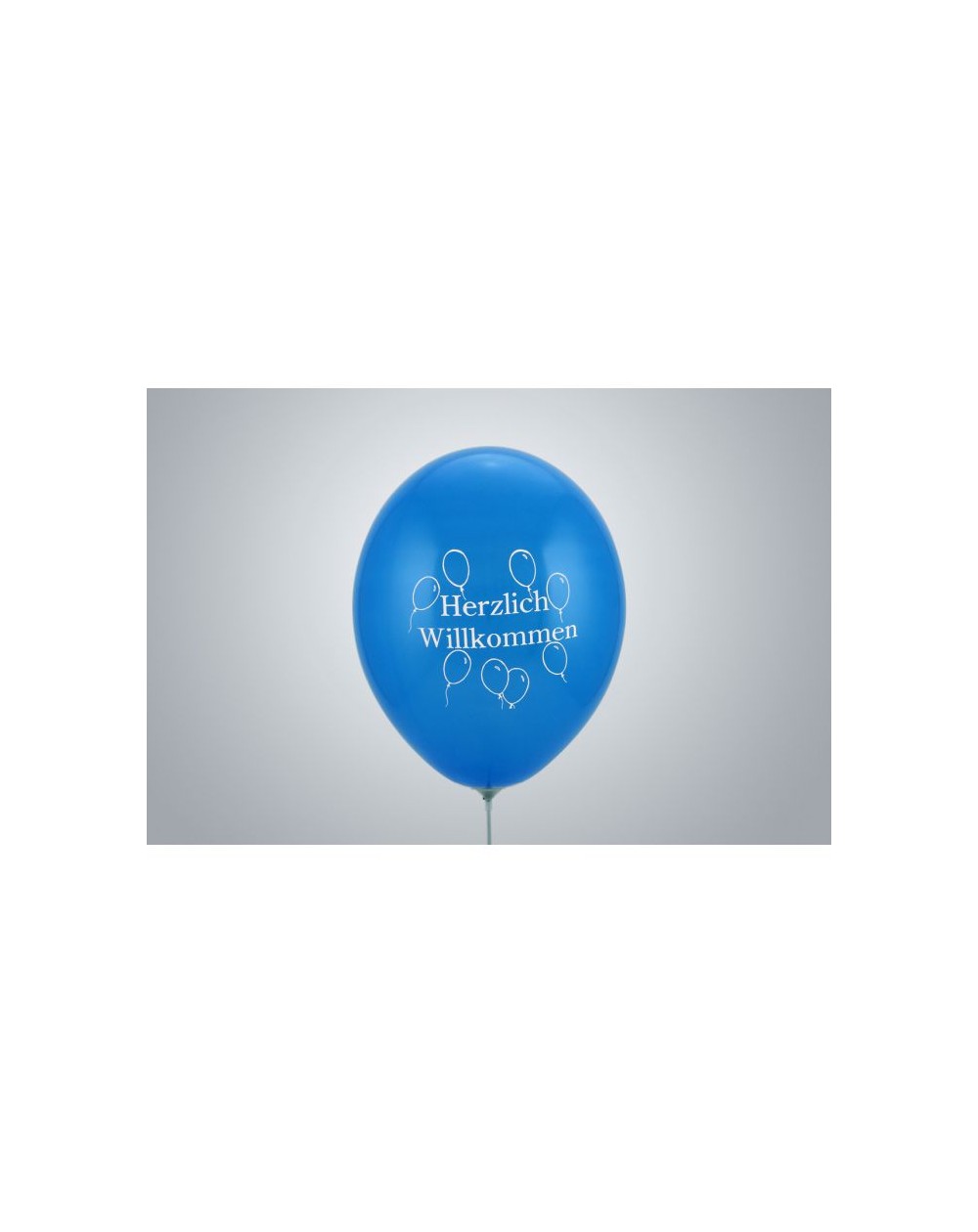 Ballone Herzlich Willkommen 33cm mittelblau nicht gefüllt
