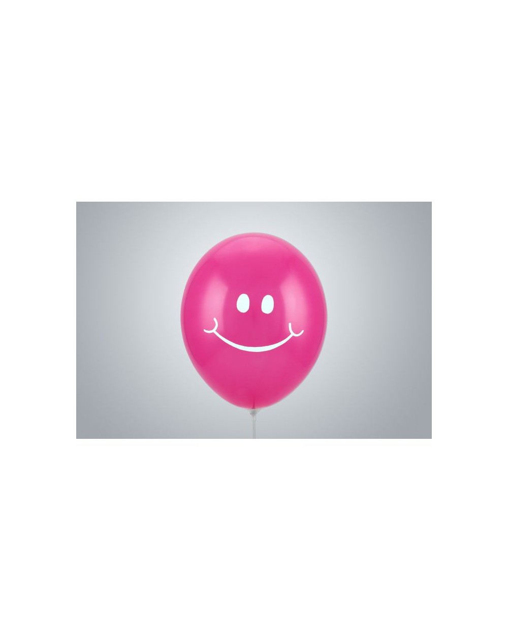Ballone Smiley Face 33cm magenta nicht gefüllt