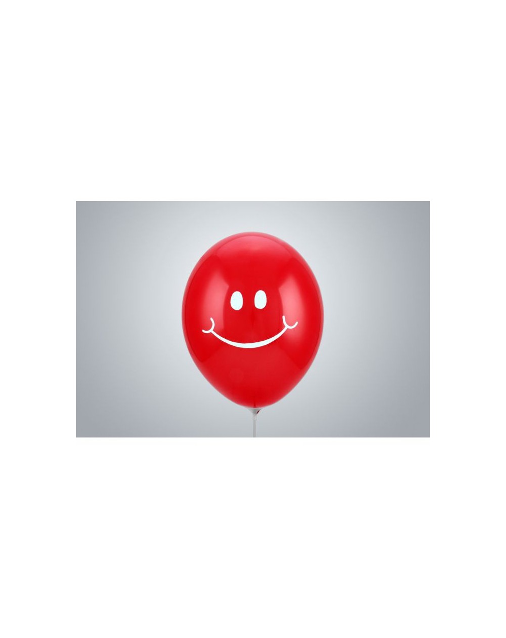 Ballone Smiley Face 33cm rot nicht gefüllt