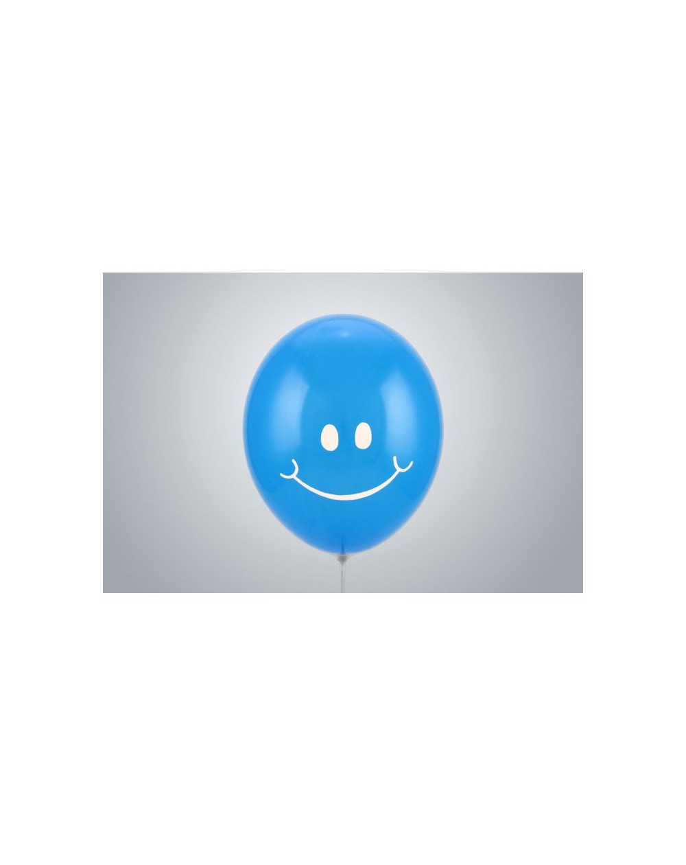 Ballone Smiley Face 33cm blau nicht gefüllt