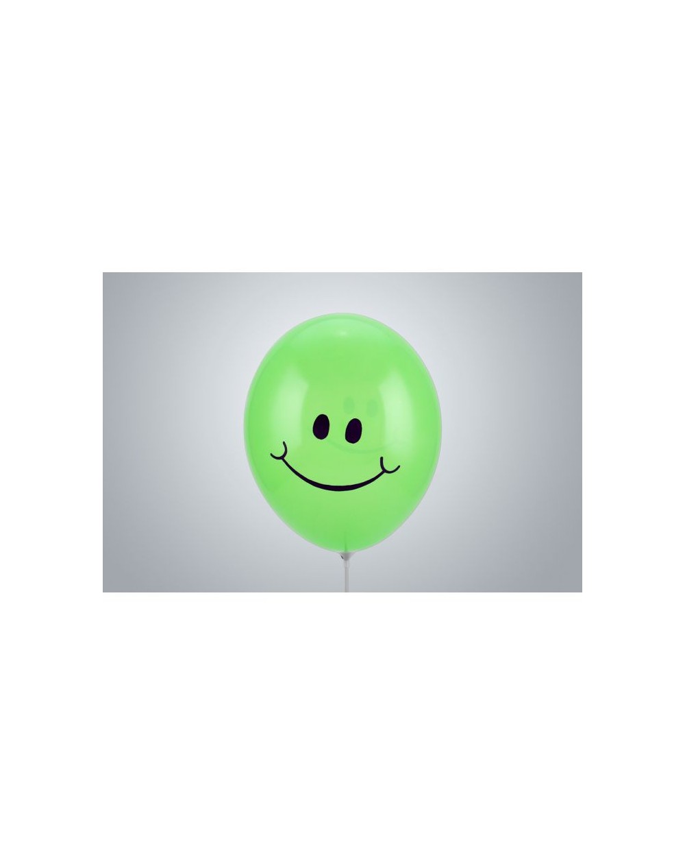 Ballone Smiley Face 33cm grün nicht gefüllt