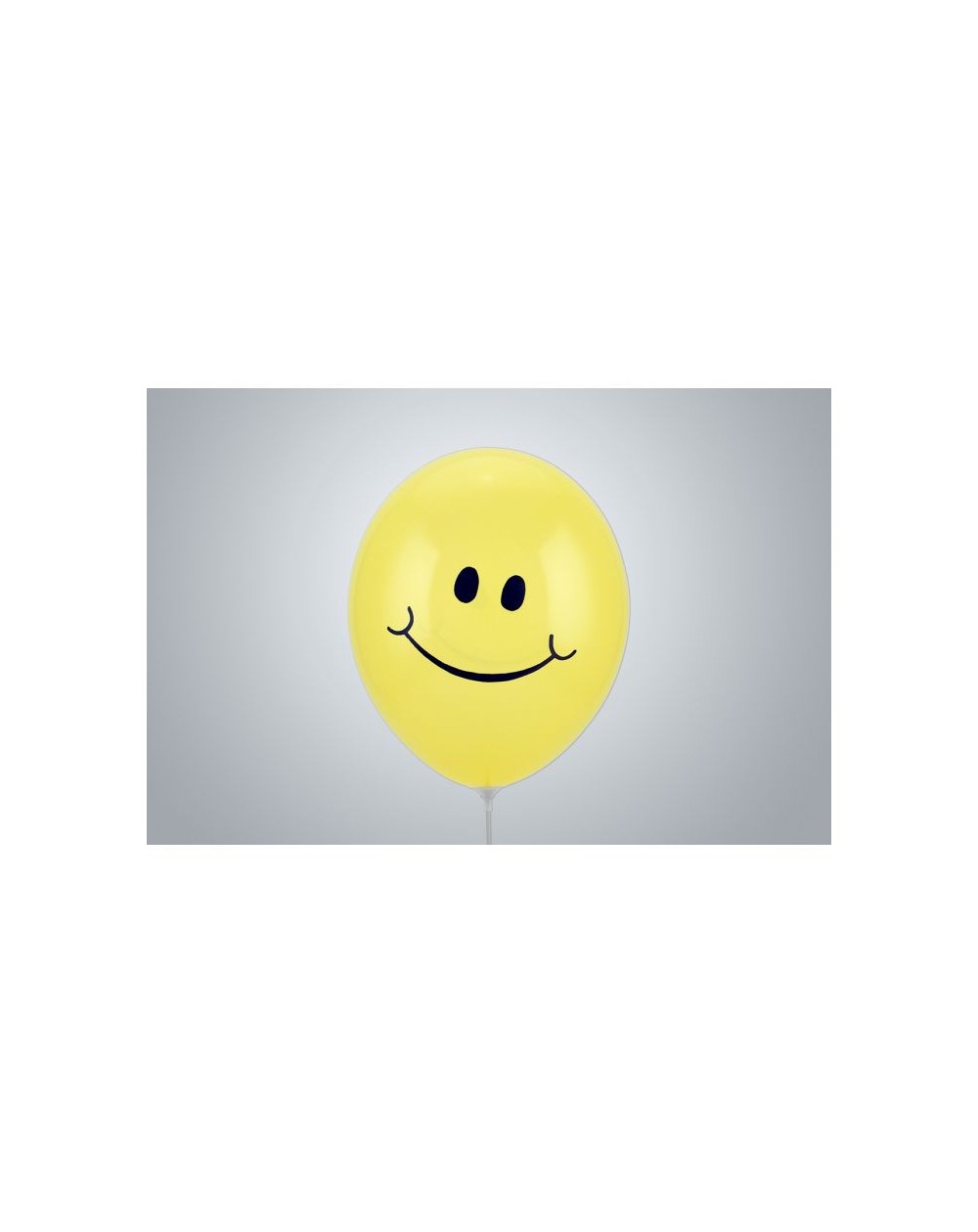 Ballone Smiley Face 33cm gelb nicht gefüllt