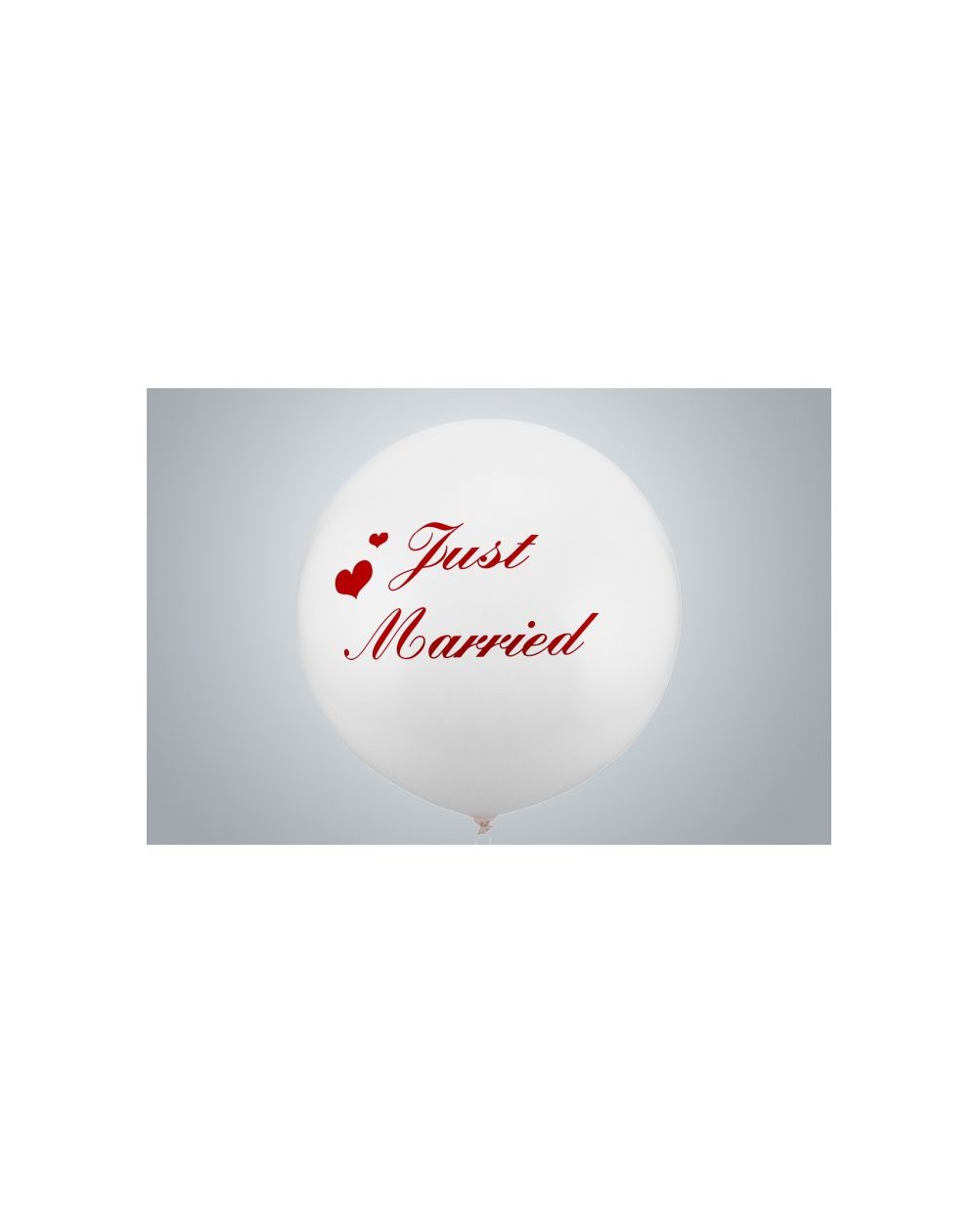 Riesenballon Just Married 75 cm weiss