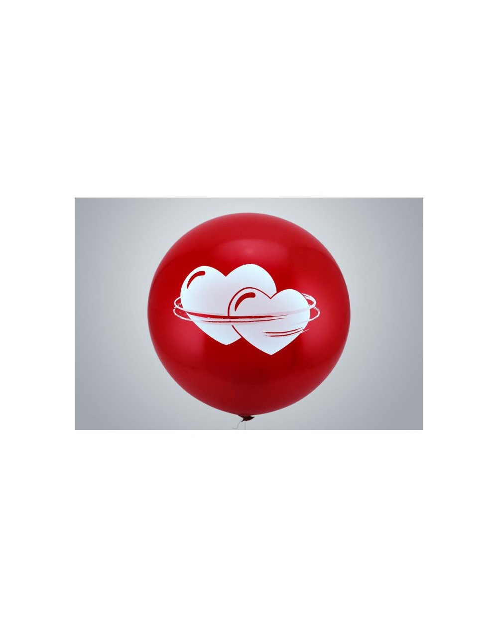 Riesenballon Herzschweif 75 cm rot