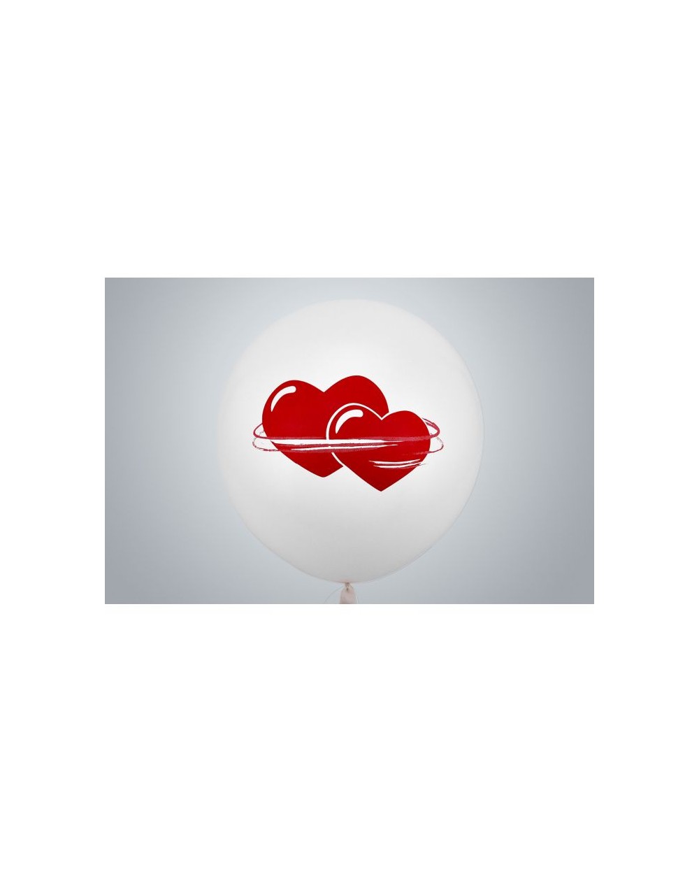 Riesenballon Herzschweif 55 cm weiss