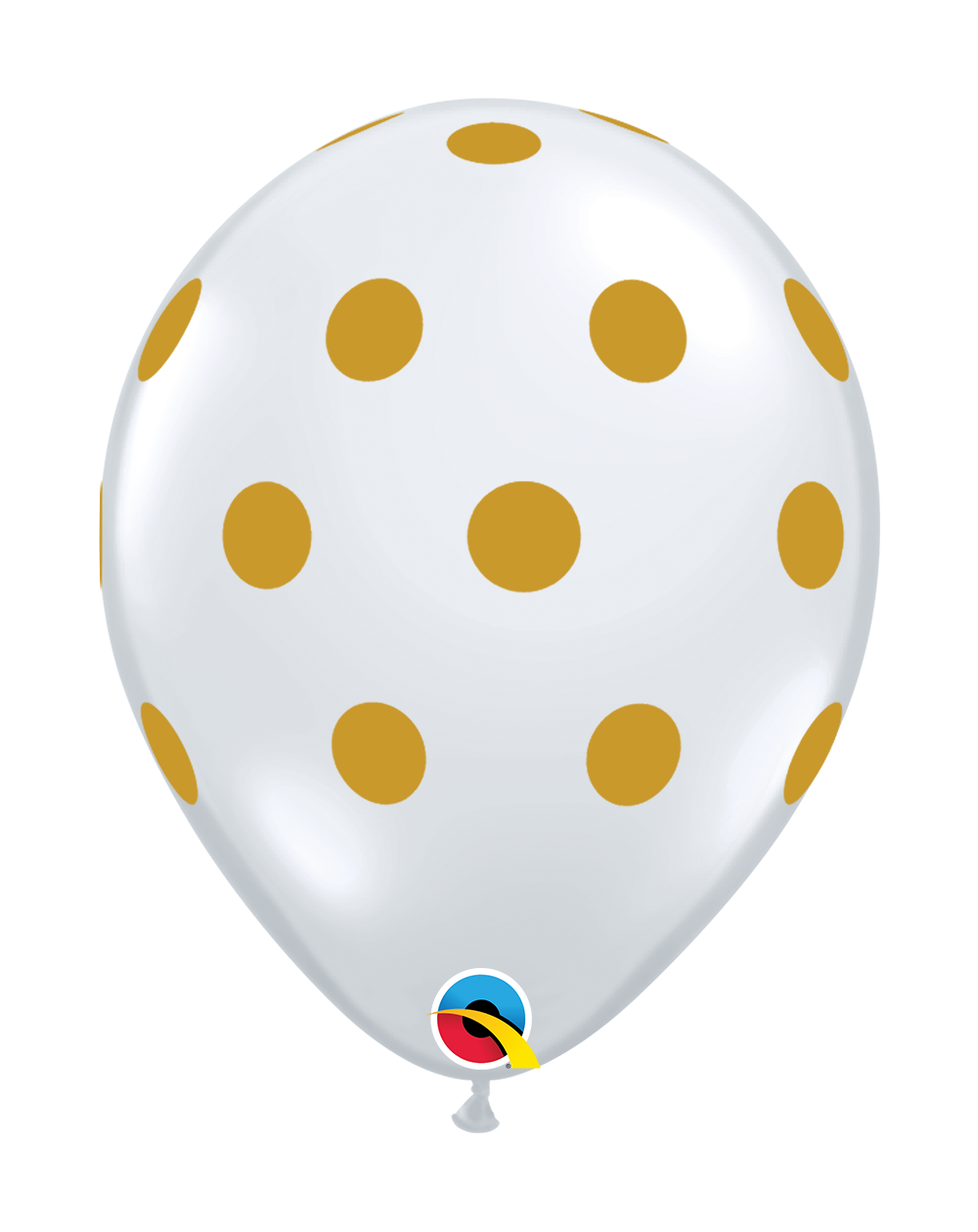 Ballon Polka Dots gold Transparent 33cm