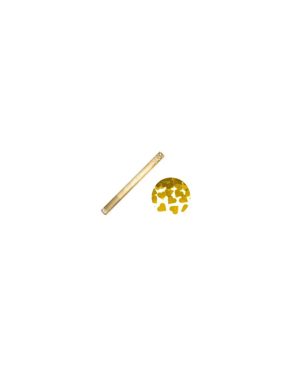 Konfettikanone mit Herzen gold