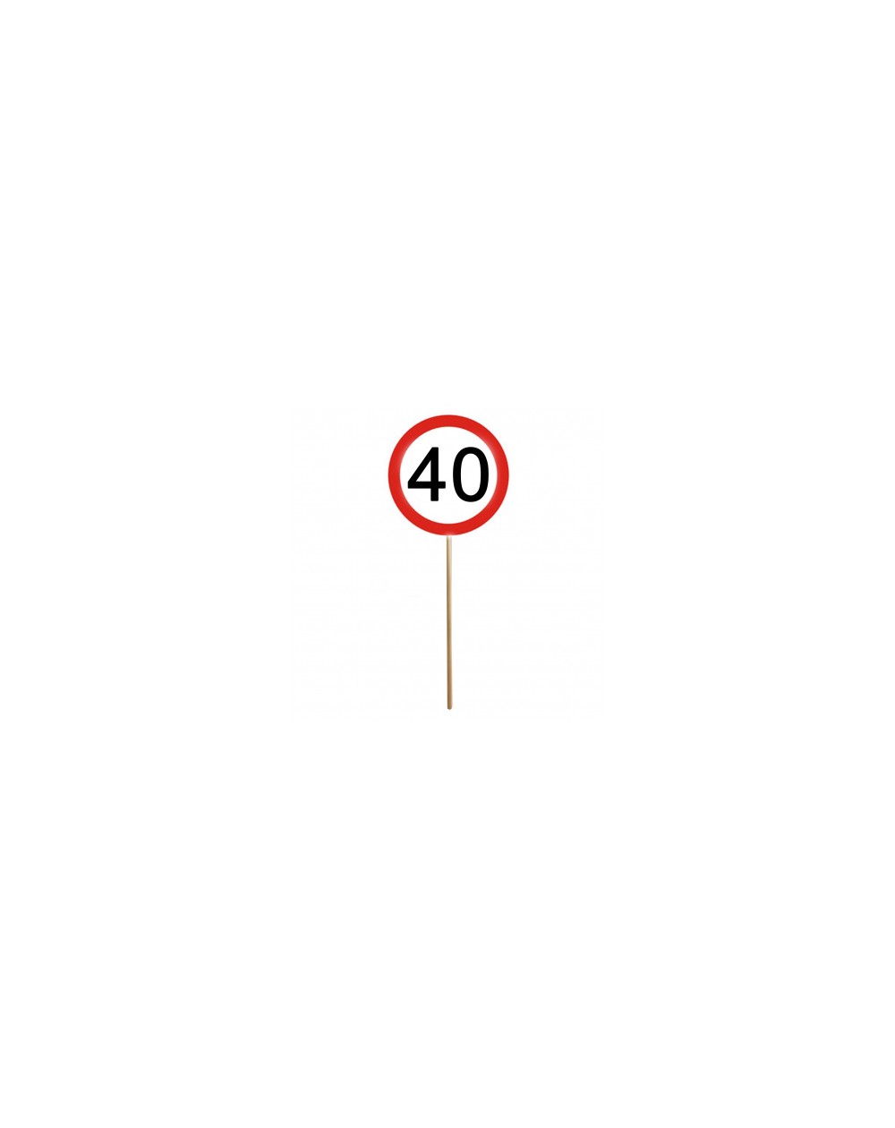 Verbotsschild ,,40,, Stecker