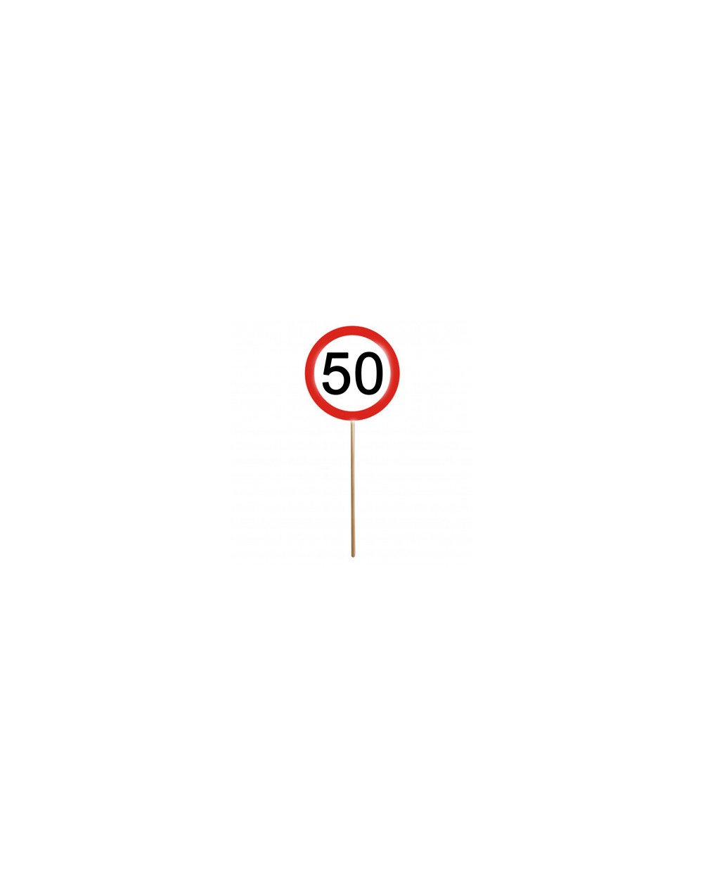 Verbotsschild ,,50,, Stecker