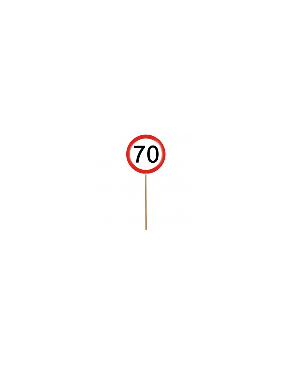 Verbotsschild ,,70,, Stecker