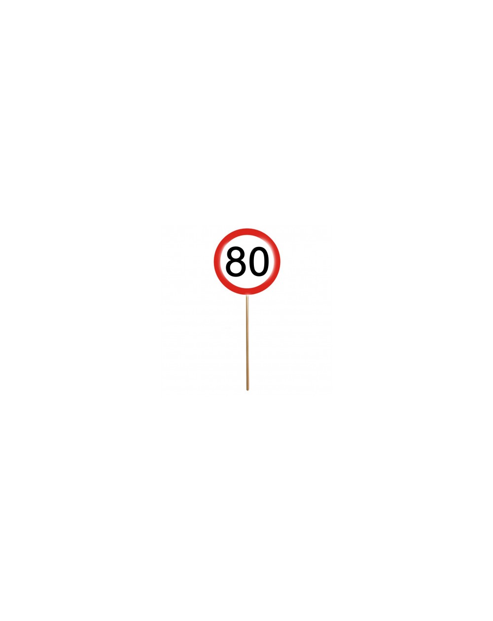 Verbotsschild ,,80,, Stecker