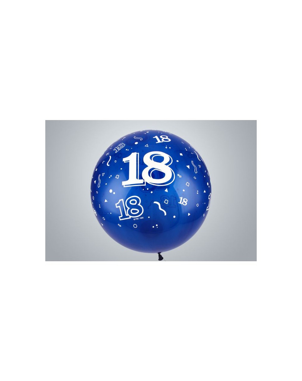 Jahreszahl "18" Riesenballon 75 cm Premium blau