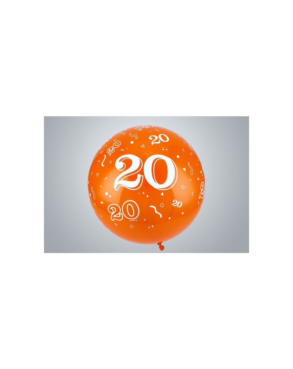 Jahreszahl "20" Riesenballon 75 cm Premium orange