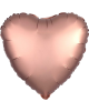 Geschenkballon Herz Satin 45cm in rosegold
