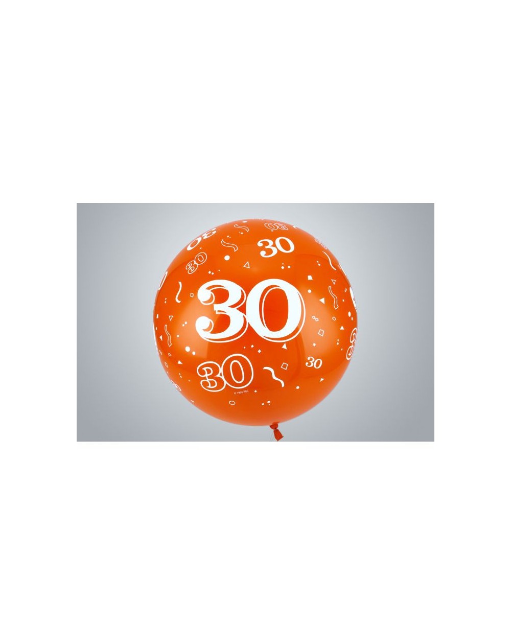 Jahreszahl "30" Riesenballon 75 cm Premium orange