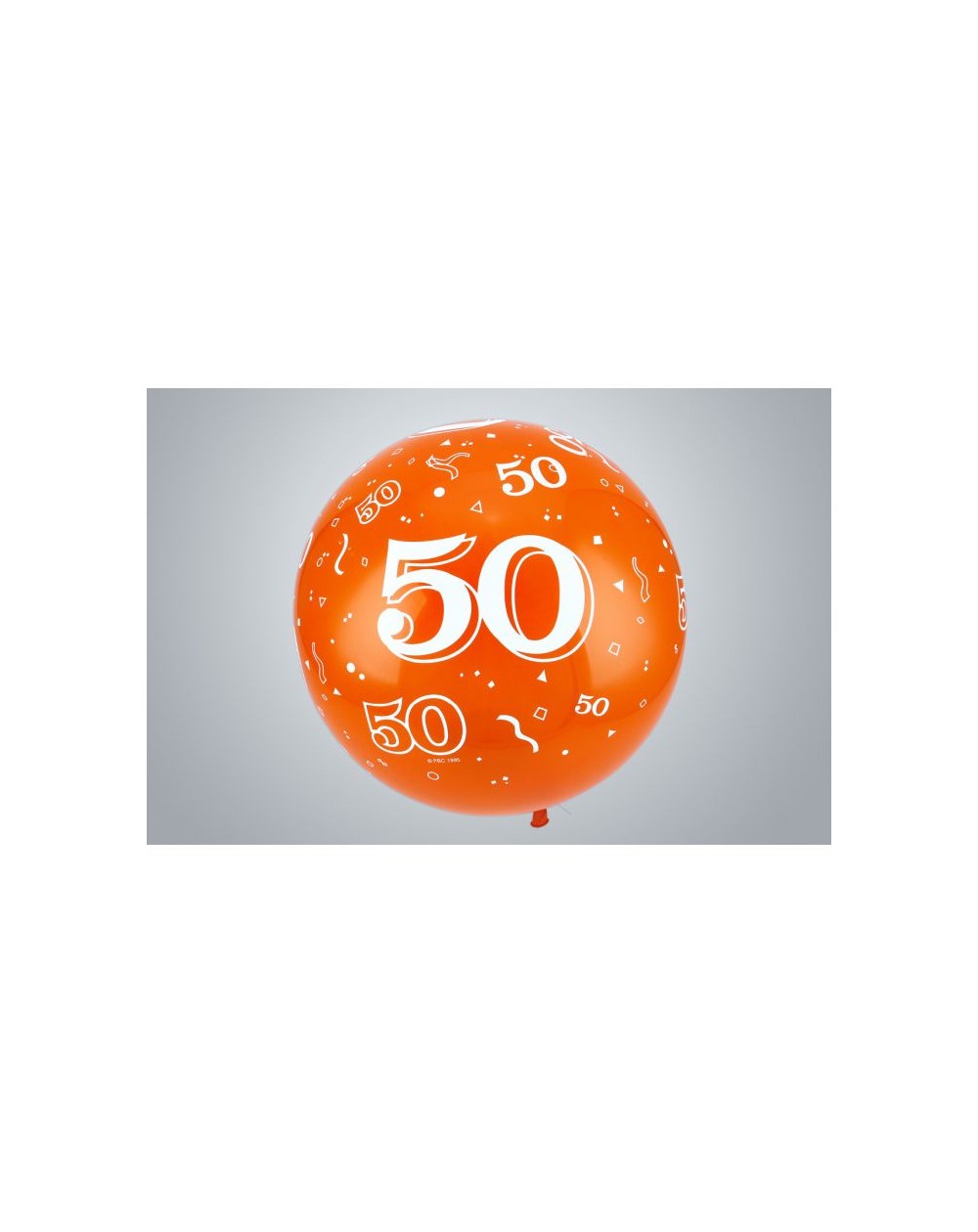 Jahreszahl "50" Riesenballon 75 cm Premium orange