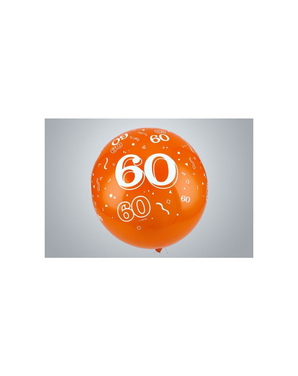 Jahreszahl "60" Riesenballon 75 cm Premium orange