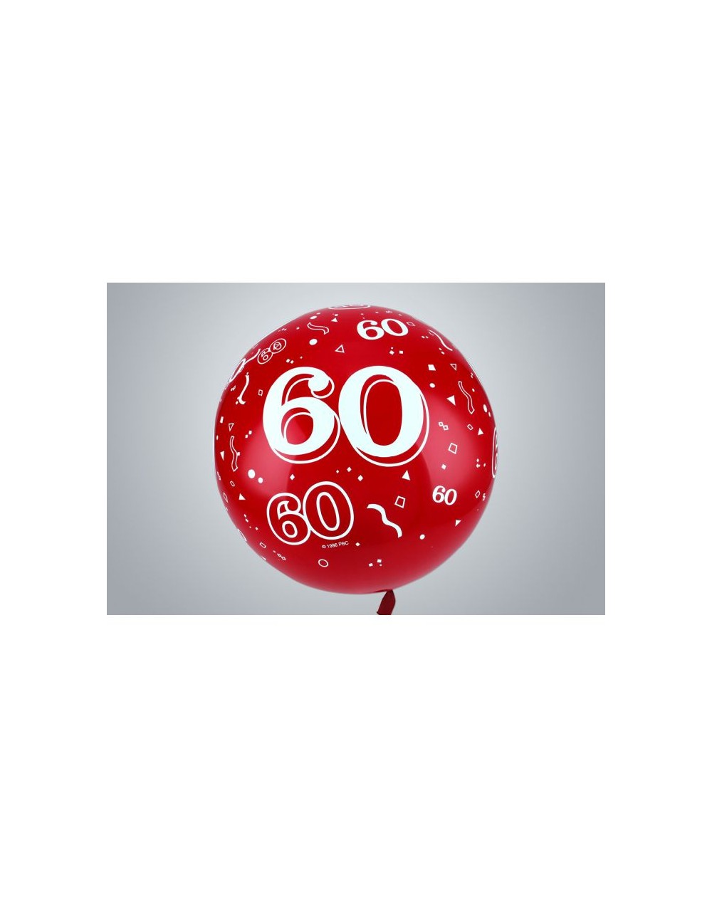 Jahreszahl "60" Riesenballon 75 cm Premium rot