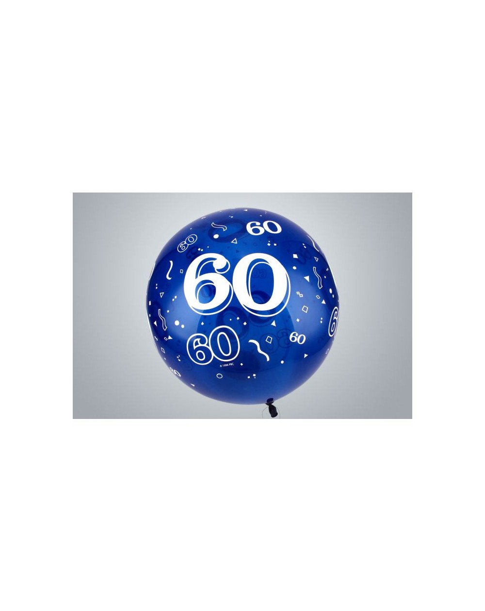 Jahreszahl "60" Riesenballon 75 cm Premium blau