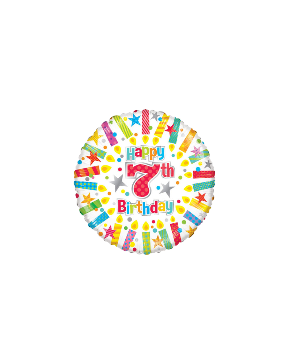 Geschenkballon 7. Geburtstag Kerzen 45cm