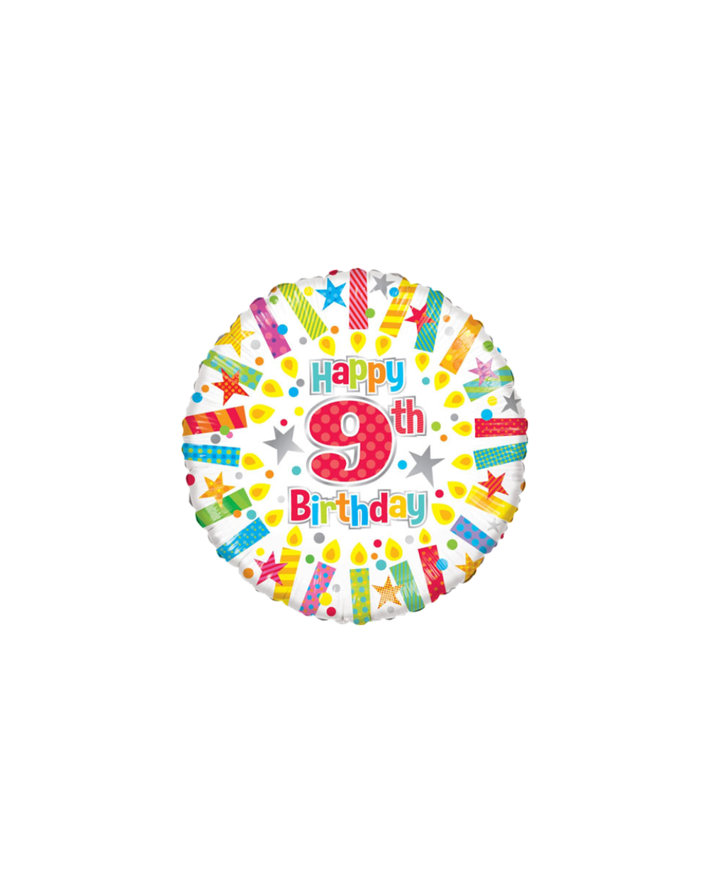 Geschenkballon 9. Geburtstag Kerzen 45cm