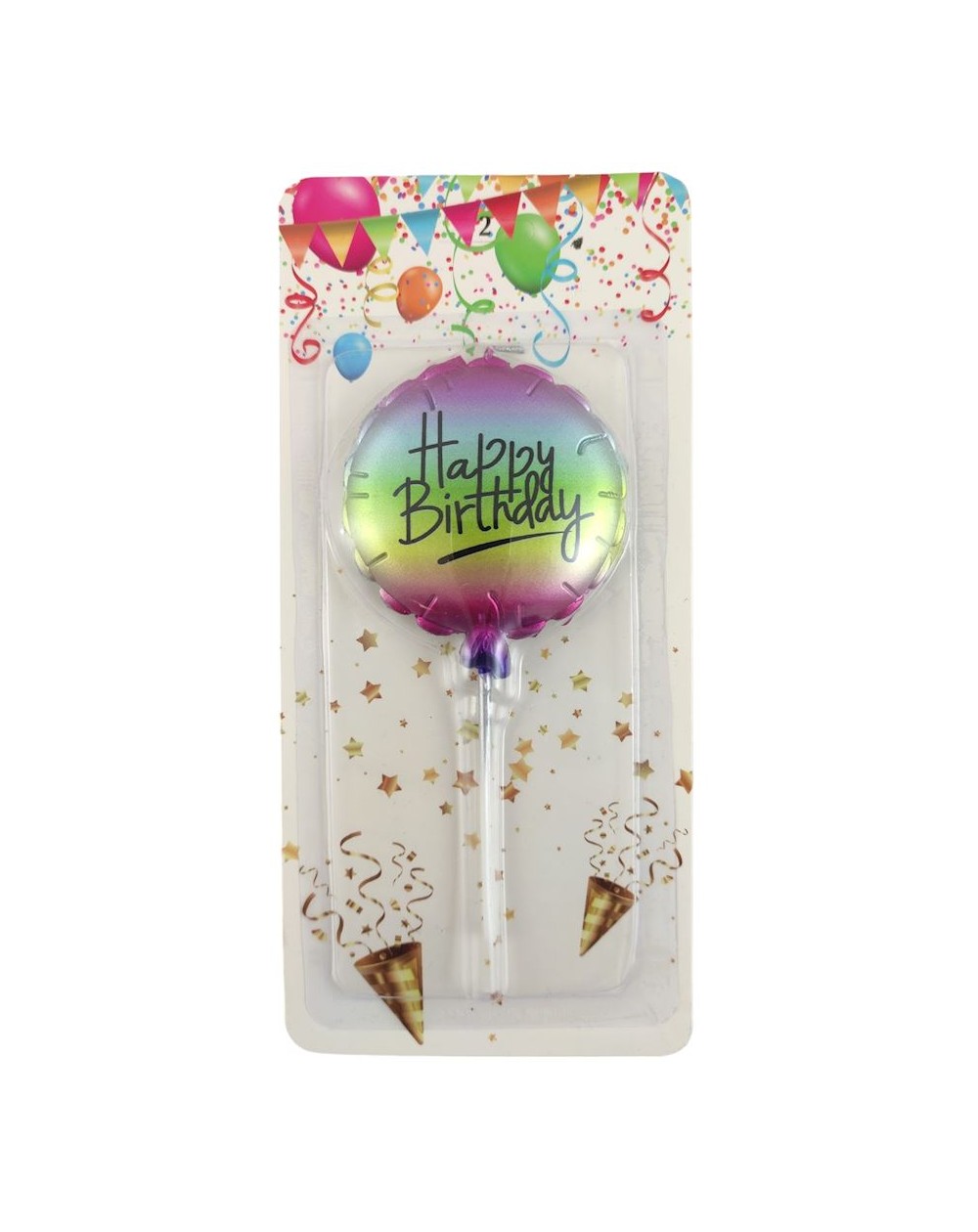Kerze Happy Birthday Regenbogenfarbe