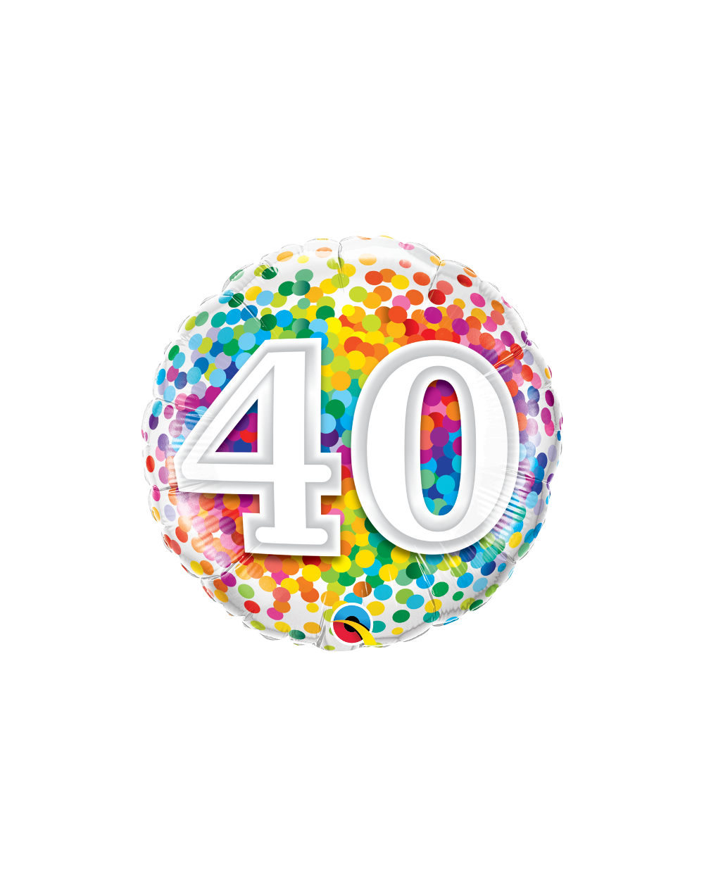 Geschenkballon 40. Geburtstag Konfetti 45cm