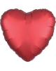 Geschenkballon Herz Satin 45cm in rot