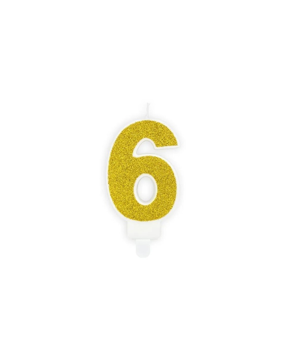 Glitzerkerze ,,6,,